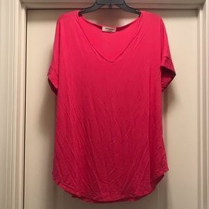 New Zenana Luxe Rayon Short Cuff Sleeve V-Neck Top